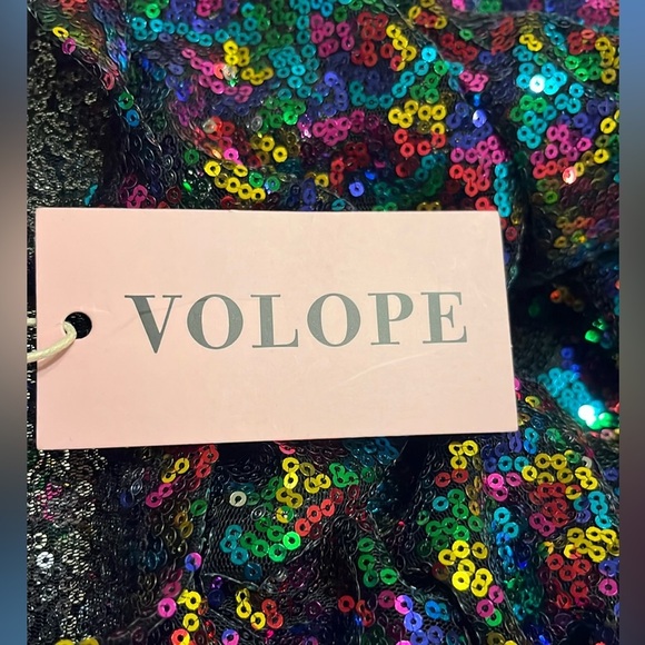 XL Multi-Colored Sequin Ruched Halter Mini Dress - Picture 8 of 10